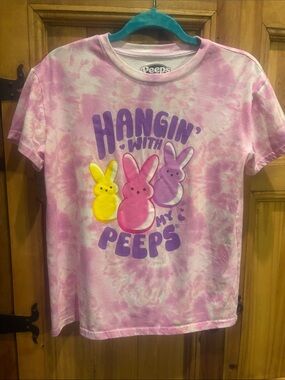 Peeps Kids' Pink Tie-Dye "Hangin' With My Peeps" Graphic Tee